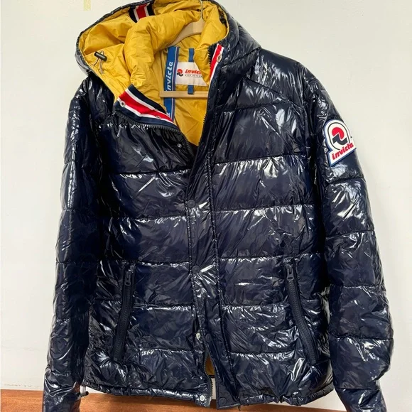 Invicta Large Men’s Shiny Puffer Coat - Picture 1 of 8